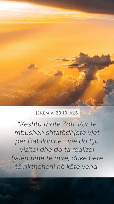 Jeremia 29:10 ALB Bible Verse Image