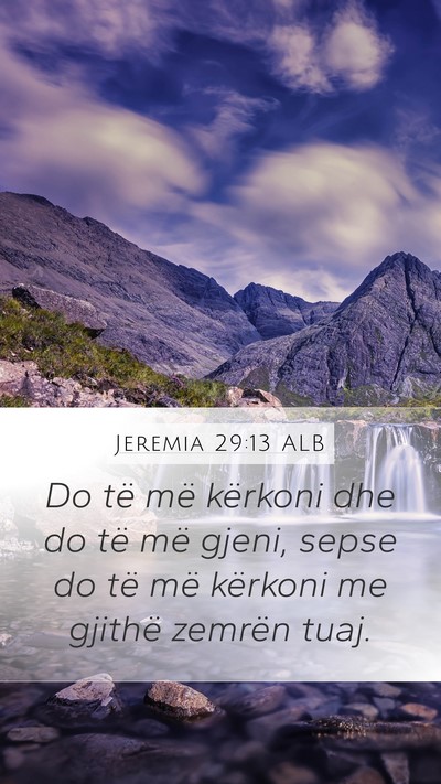 Jeremia 29:13 ALB Bible Verse Image
