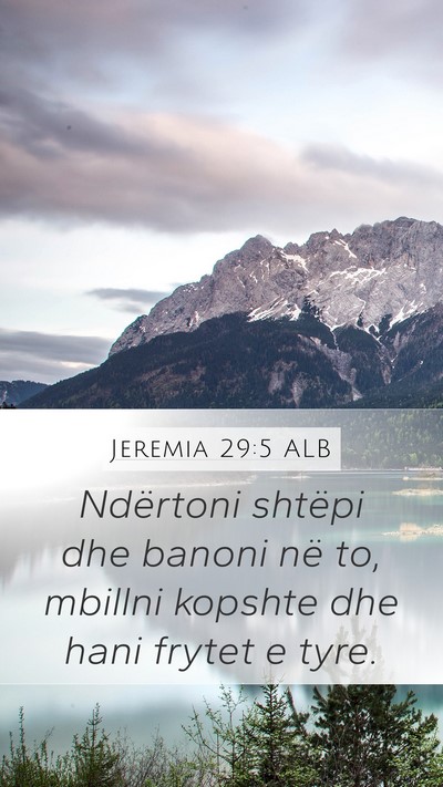 Jeremia 29:5 ALB Bible Verse Image