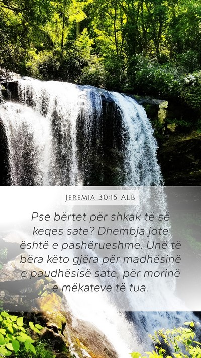 Jeremia 30:15 ALB Bible Verse Image