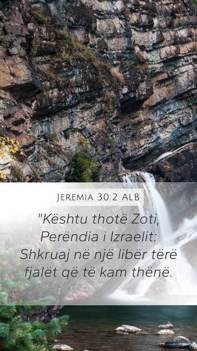 Jeremia 30:2 ALB Bible Verse Image