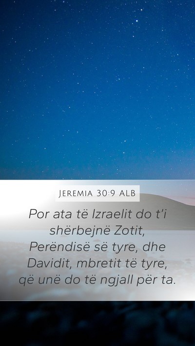 Jeremia 30:9 ALB Bible Verse Image