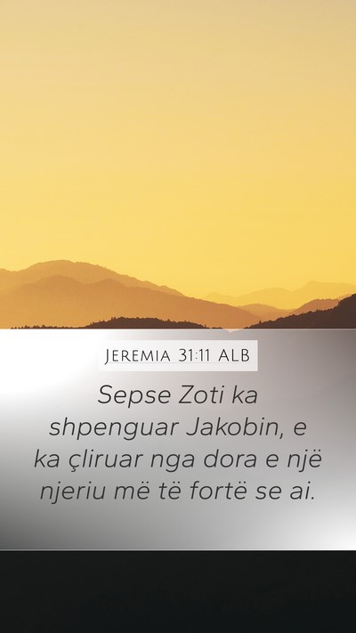 Jeremia 31:11 ALB Bible Verse Image