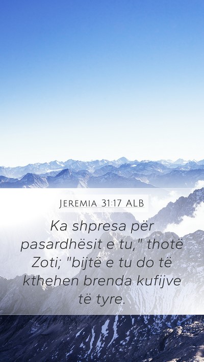 Jeremia 31:17 ALB Bible Verse Image