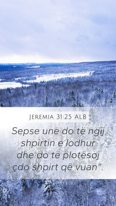 Jeremia 31:25 ALB Bible Verse Image