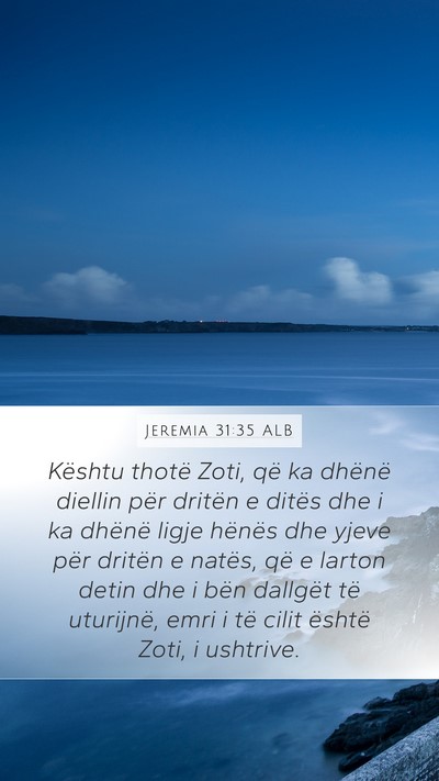 Jeremia 31:35 ALB Bible Verse Image