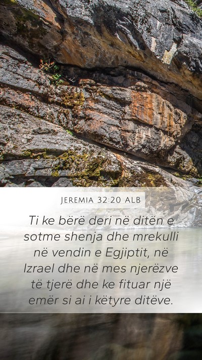Jeremia 32:20 ALB Bible Verse Image