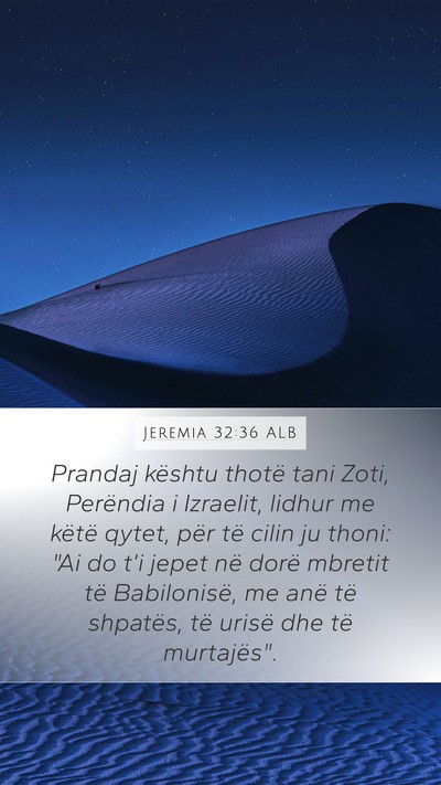 Jeremia 32:36 ALB Bible Verse Image