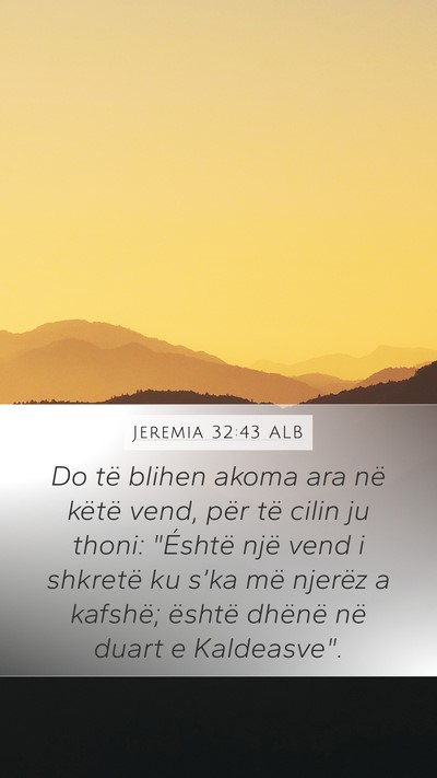 Jeremia 32:43 ALB Bible Verse Image