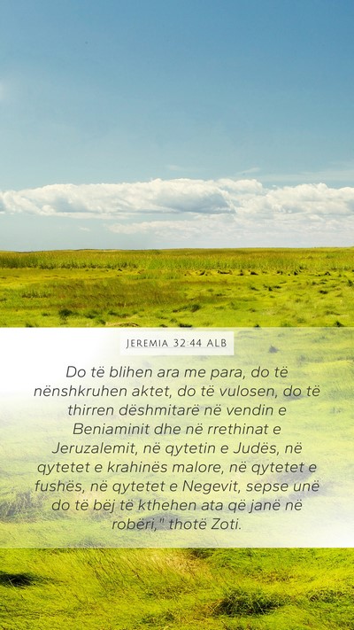 Jeremia 32:44 ALB Bible Verse Image