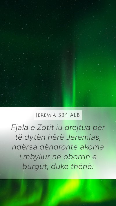 Jeremia 33:1 ALB Bible Verse Image