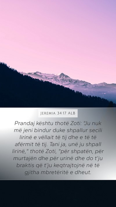 Jeremia 34:17 ALB Bible Verse Image