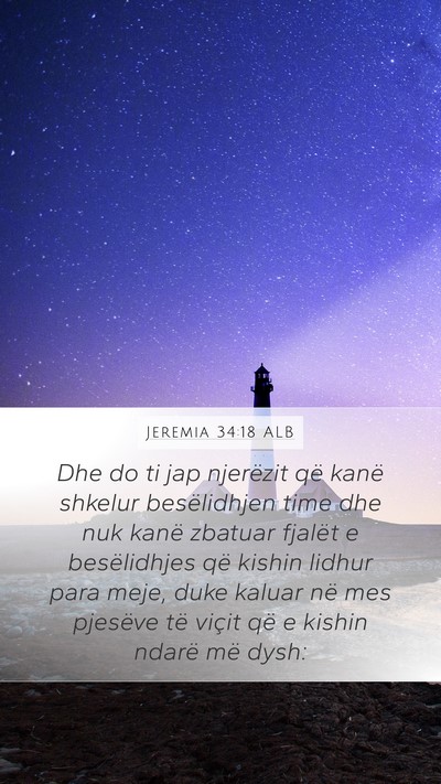 Jeremia 34:18 ALB Bible Verse Image