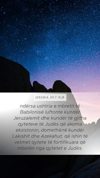 Jeremia 34:7 ALB Bible Verse Image
