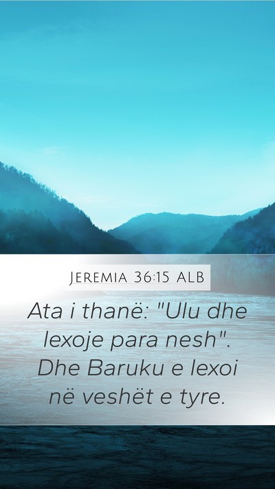 Jeremia 36:15 ALB Bible Verse Image