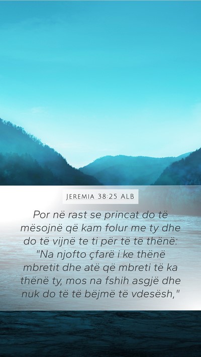 Jeremia 38:25 ALB Bible Verse Image
