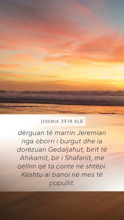Jeremia 39:14 ALB Bible Verse Image