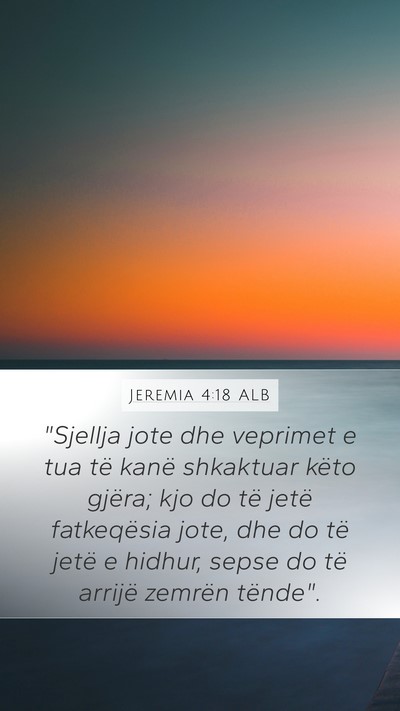 Jeremia 4:18 ALB Bible Verse Image
