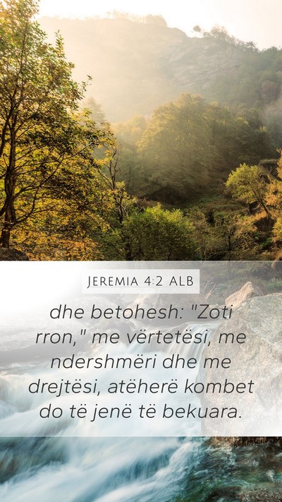Jeremia 4:2 ALB Bible Verse Image