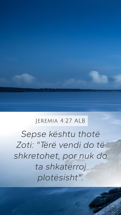Jeremia 4:27 ALB Bible Verse Image