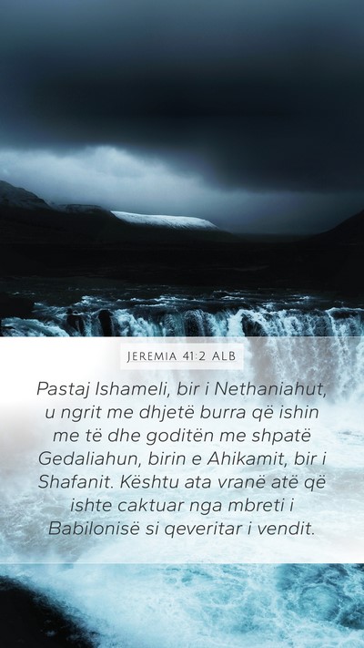 Jeremia 41:2 ALB Bible Verse Image