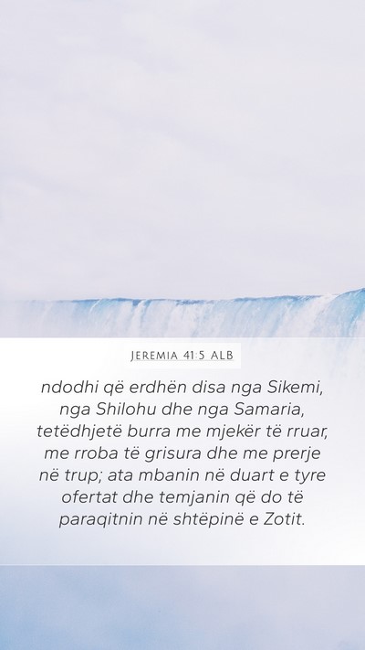 Jeremia 41:5 ALB Bible Verse Image