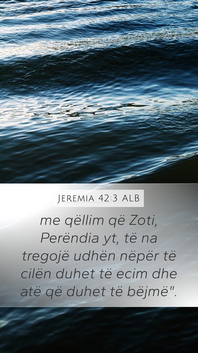 Jeremia 42:3 ALB Bible Verse Image
