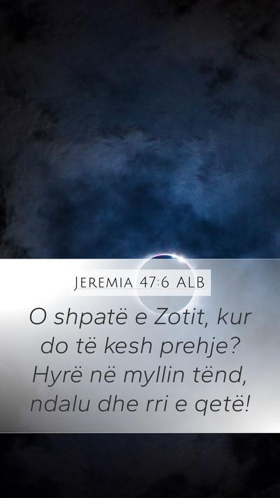 Jeremia 47:6 ALB Bible Verse Image