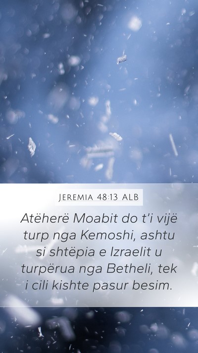 Jeremia 48:13 ALB Bible Verse Image
