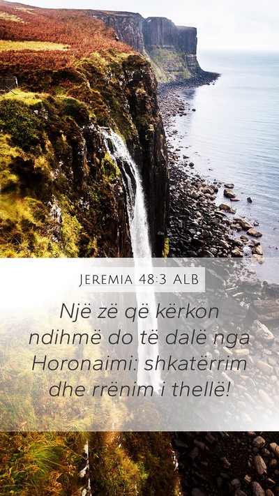 Jeremia 48:3 ALB Bible Verse Image