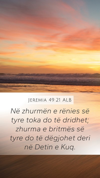 Jeremia 49:21 ALB Bible Verse Image