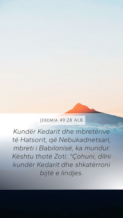 Jeremia 49:28 ALB Bible Verse Image