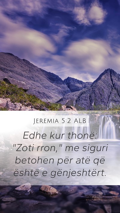 Jeremia 5:2 ALB Bible Verse Image