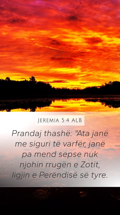 Jeremia 5:4 ALB Bible Verse Image