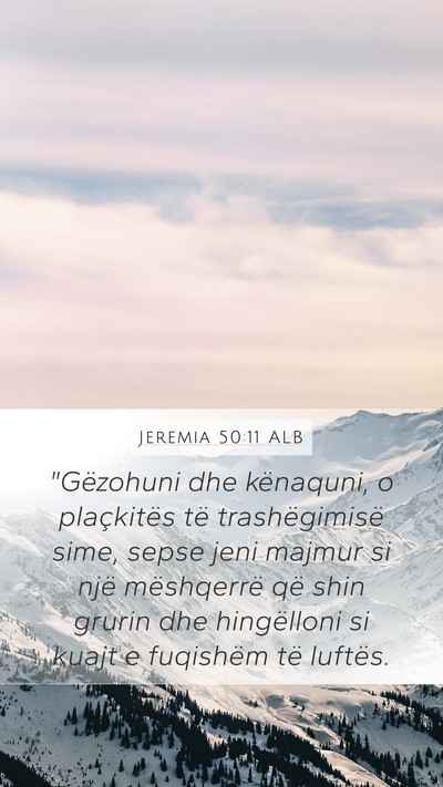Jeremia 50:11 ALB Bible Verse Image