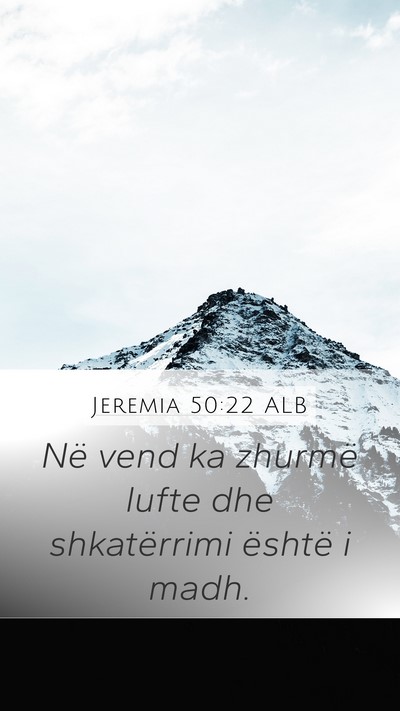 Jeremia 50:22 ALB Bible Verse Image