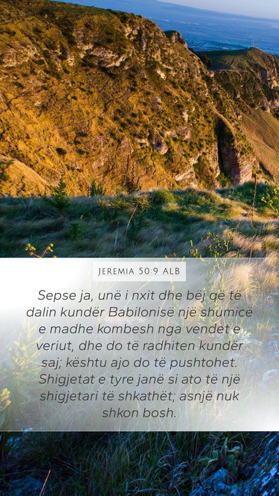 Jeremia 50:9 ALB Bible Verse Image