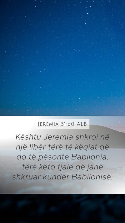 Jeremia 51:60 ALB Bible Verse Image