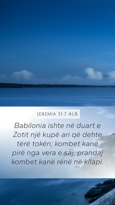 Jeremia 51:7 ALB Bible Verse Image