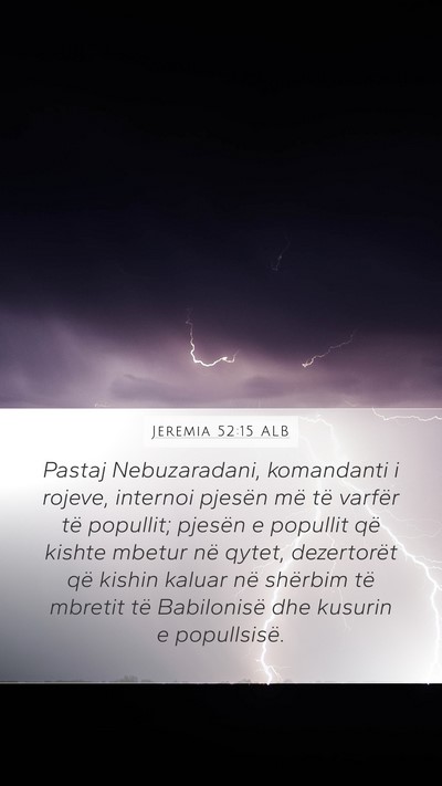 Jeremia 52:15 ALB Bible Verse Image