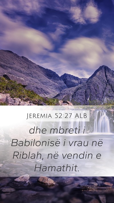 Jeremia 52:27 ALB Bible Verse Image
