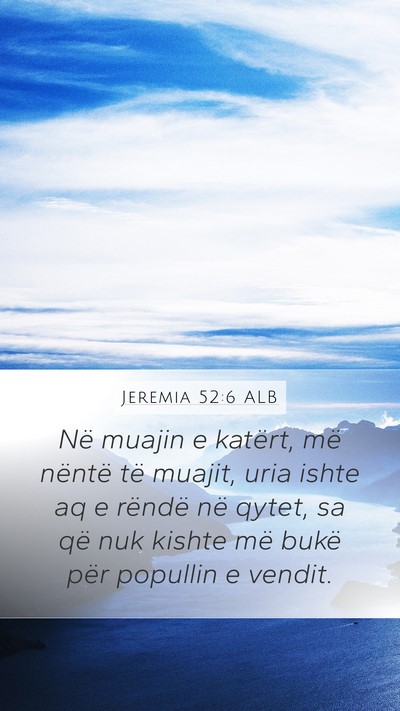 Jeremia 52:6 ALB Bible Verse Image