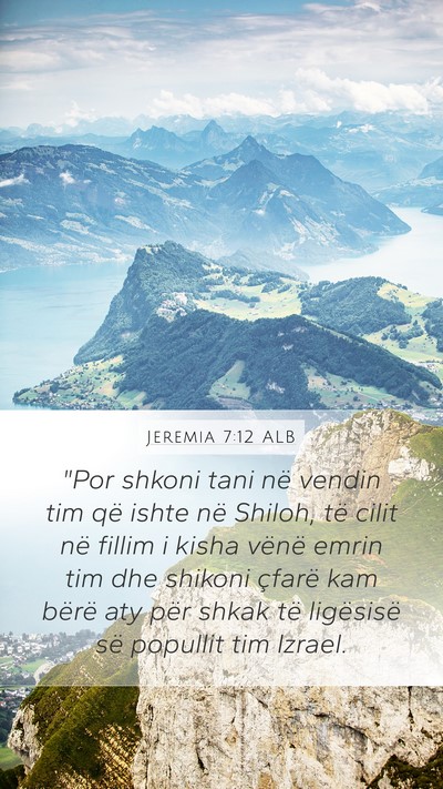 Jeremia 7:12 ALB Bible Verse Image
