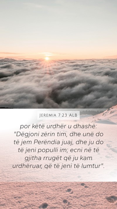 Jeremia 7:23 ALB Bible Verse Image