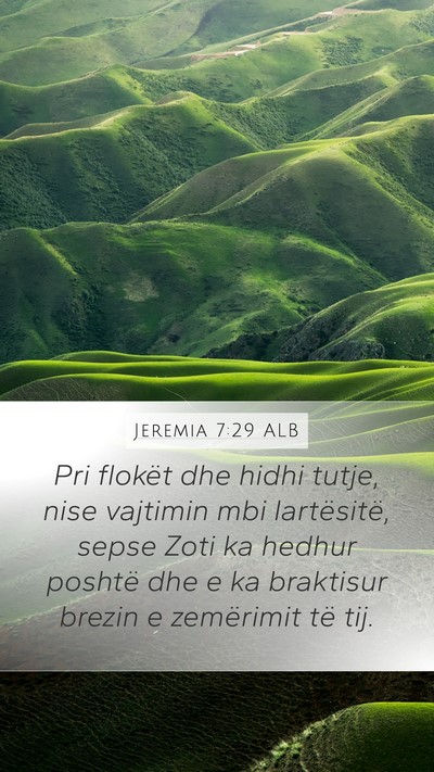 Jeremia 7:29 ALB Bible Verse Image