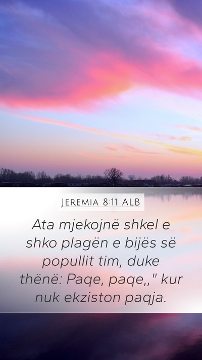 Jeremia 8:11 ALB Bible Verse Image