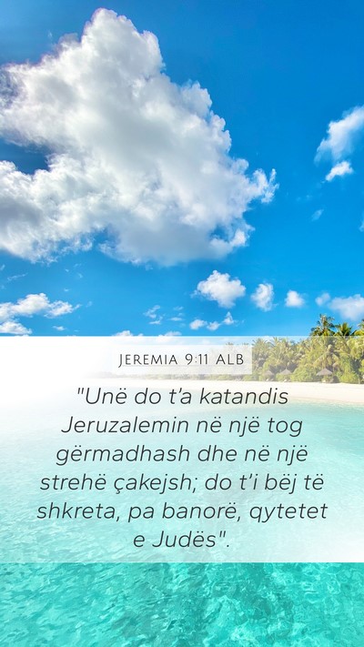 Jeremia 9:11 ALB Bible Verse Image