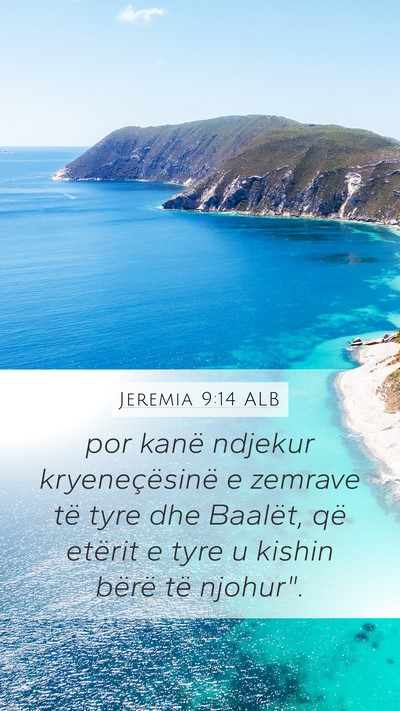 Jeremia 9:14 ALB Bible Verse Image