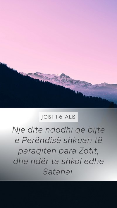 Jobi 1:6 ALB Bible Verse Image