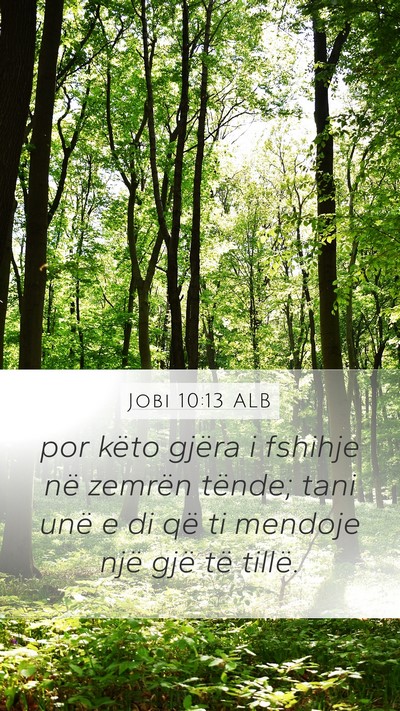 Jobi 10:13 ALB Mobile Phone Wallpaper - por këto gjëra i fshihje në zemrën tënde; - Mobile Bible Verse Wallpaper